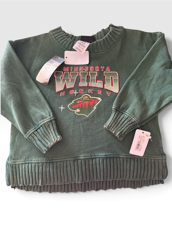 NHL Other - Kids Minnesota Wild Green Hockey Crewneck Sweatshirt(w/ distressing) Sz 4/5